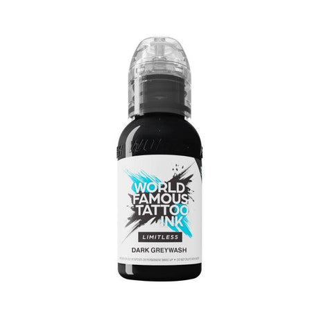 World Famous Limitless Tattoo Ink Dark Greywash - BVShop
